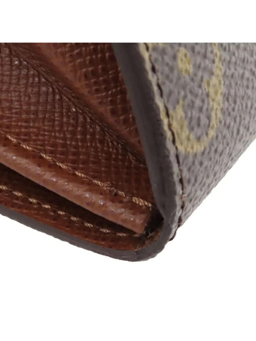 Louis Vuitton Porte Monnaie Plastic Coin Purse Brown Monogram Canvas